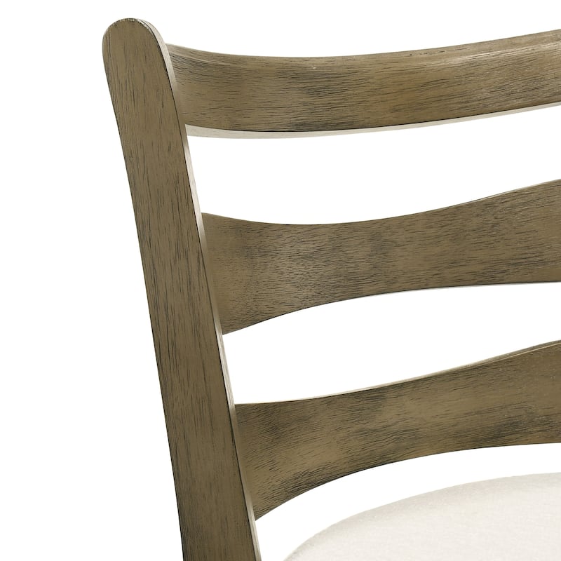 Melindra White Boucle Swivel Bar Stool, Upholstered Counter Stool with Solid Wood Legs