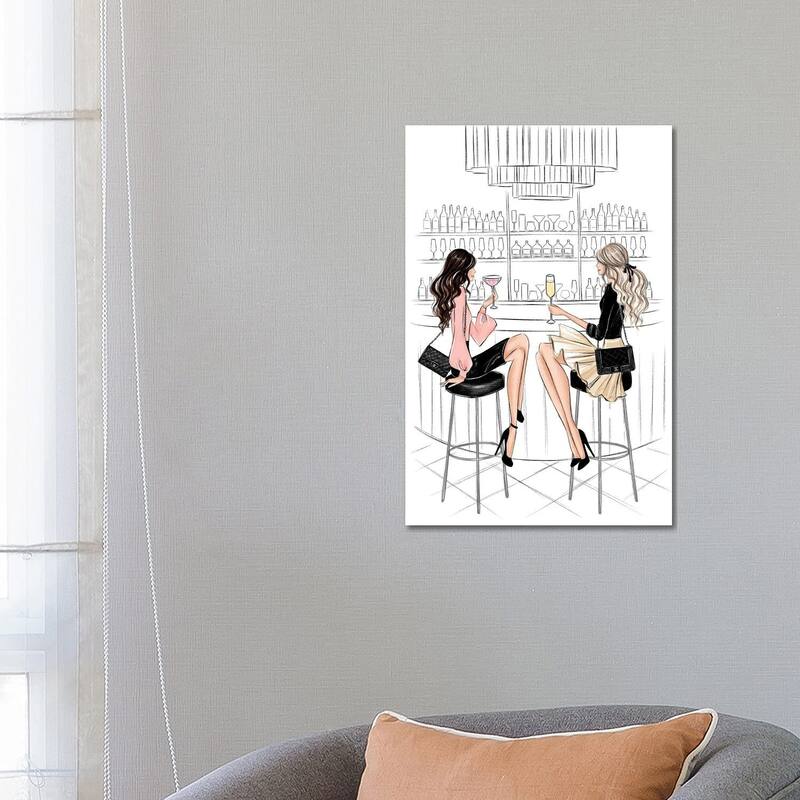 iCanvas "Girls In The Bar I" by LaLana Arts Canvas Print - 26x18x1.5