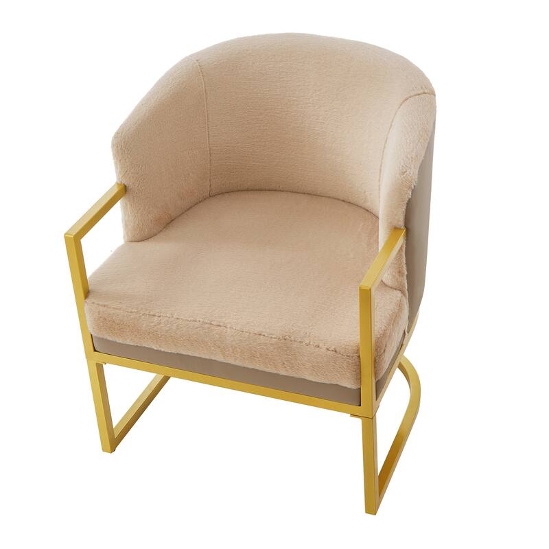 Christopher Knight Home - Modern Upholstered Accent Chair with Gold Metal Frame