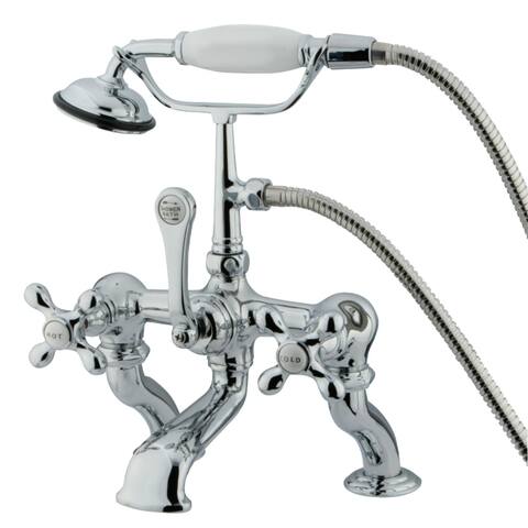Vintage 7 in. Deck Mount Tub Faucet with Hand Shower