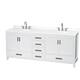 Option White, Chrome Trim, White Quartz Top
