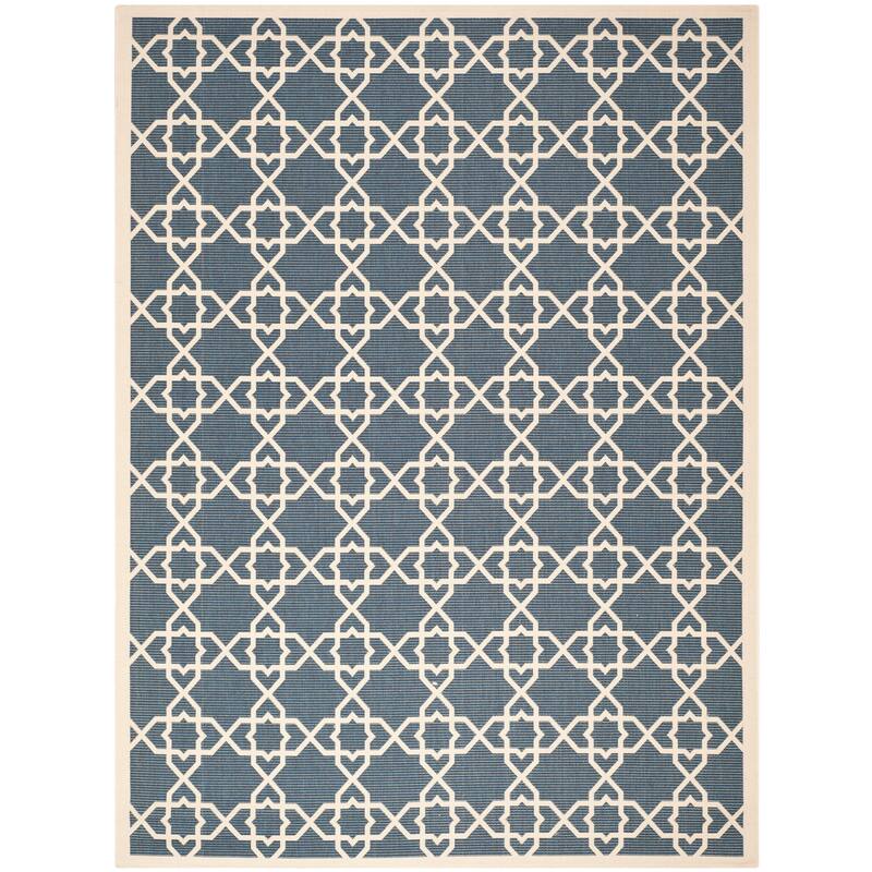 SAFAVIEH Courtyard Lawanda Trellis Indoor/ Outdoor Waterproof Patio Backyard Rug