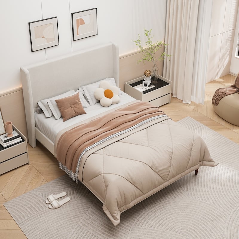 Upholstered Headboard Platform Bed Comfort Bed Frame