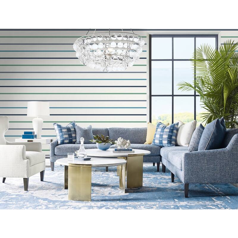 Seabrook Designs Lillian August Crew Stripe Unpasted Wallpaper