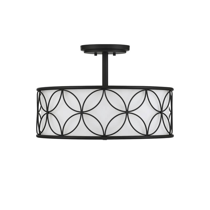 Savoy House 6-1953-4 Reid 4 Light 20" Wide Semi-Flush Drum Ceiling