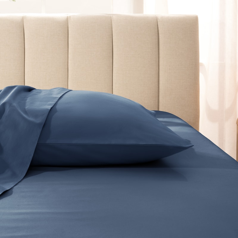 Bare Home Organic Cotton Pillowcase Set - Silky Smooth Sateen Weave