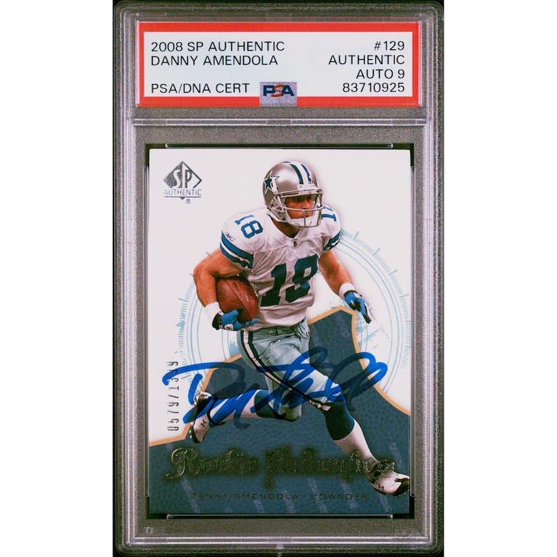 Danny Amendola 2008 SP Authentic Rookie Card #129 Auto Graded PSA 9 579/1399 - 8'6" x 11'6"