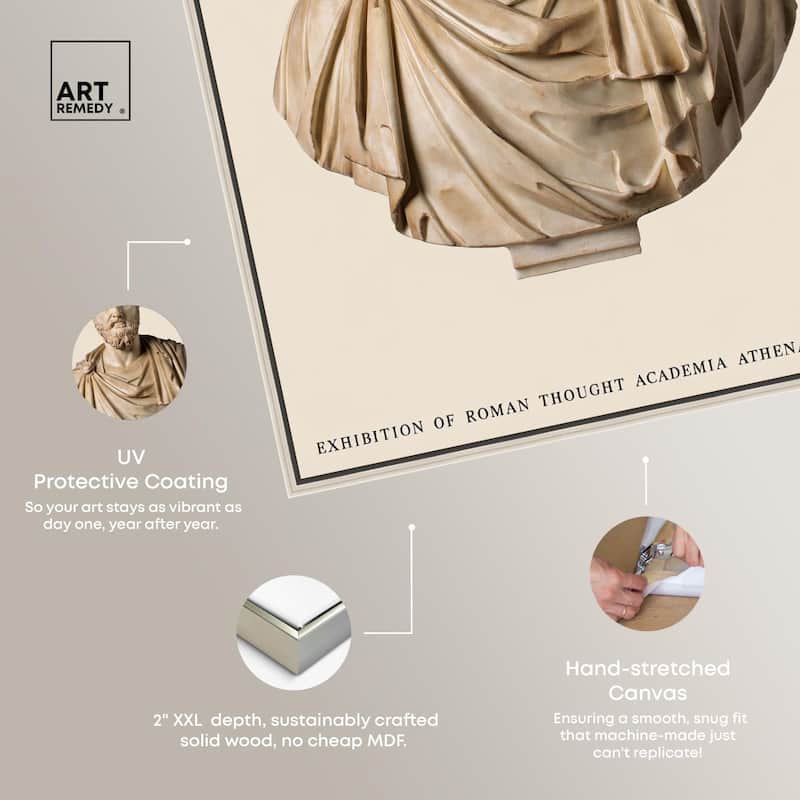 Philosopher Emperor's Gaze Canvas by Art Remedy