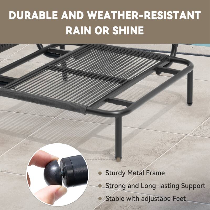 Outdoor Patio Sectional Sofa Conversation Set Cushioned Free Combination Customizable Set
