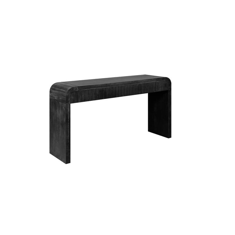 Wood Sofa Table Side Table, Crafted Console Table with Two Drawers, Entryway Accent Table with Hidden Handles