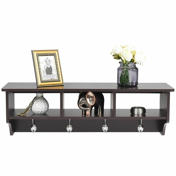 hallway coat rack with shelf