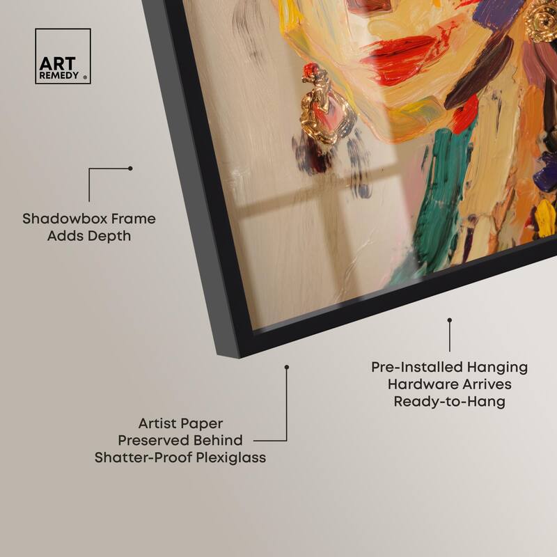 Colorful Expression II Shadowbox by Art Remedy