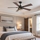preview thumbnail 18 of 77, 42"/52" Modern Farmhouse Ceiling Fan, Remote Control, Quiet Reversible DC Motor, Timer, Black and Walnut Finish