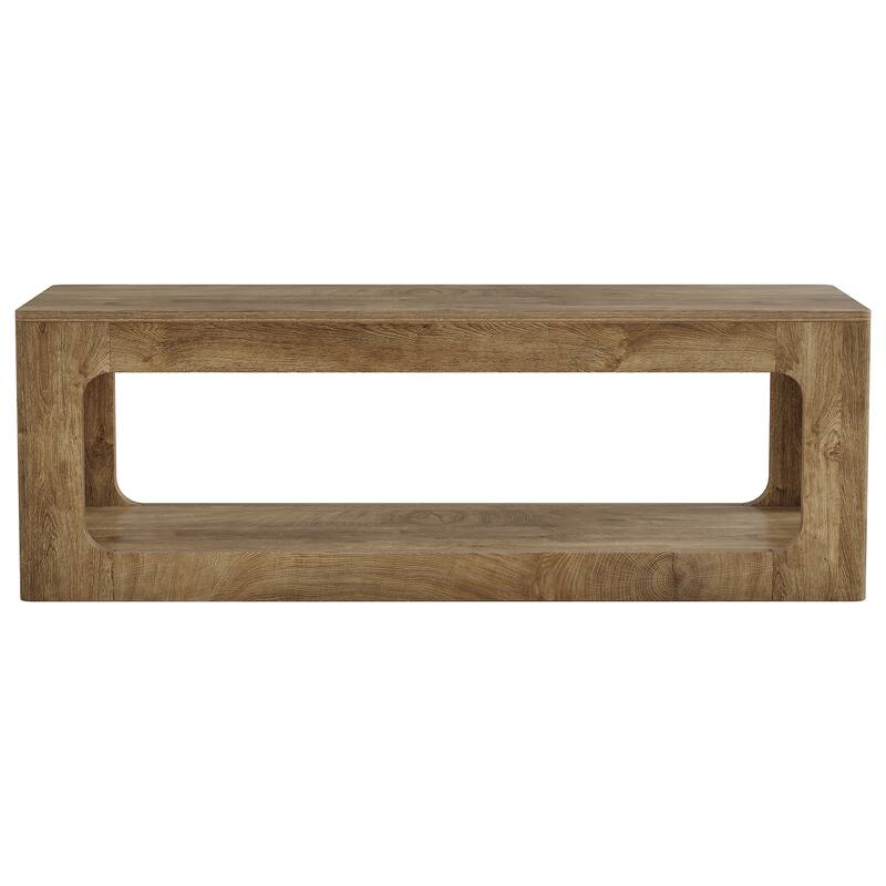 63-Inch Entryway Table with Storage Shelf, 2-Tier Sofa Console Table for Living Room, Hallway, Foyer