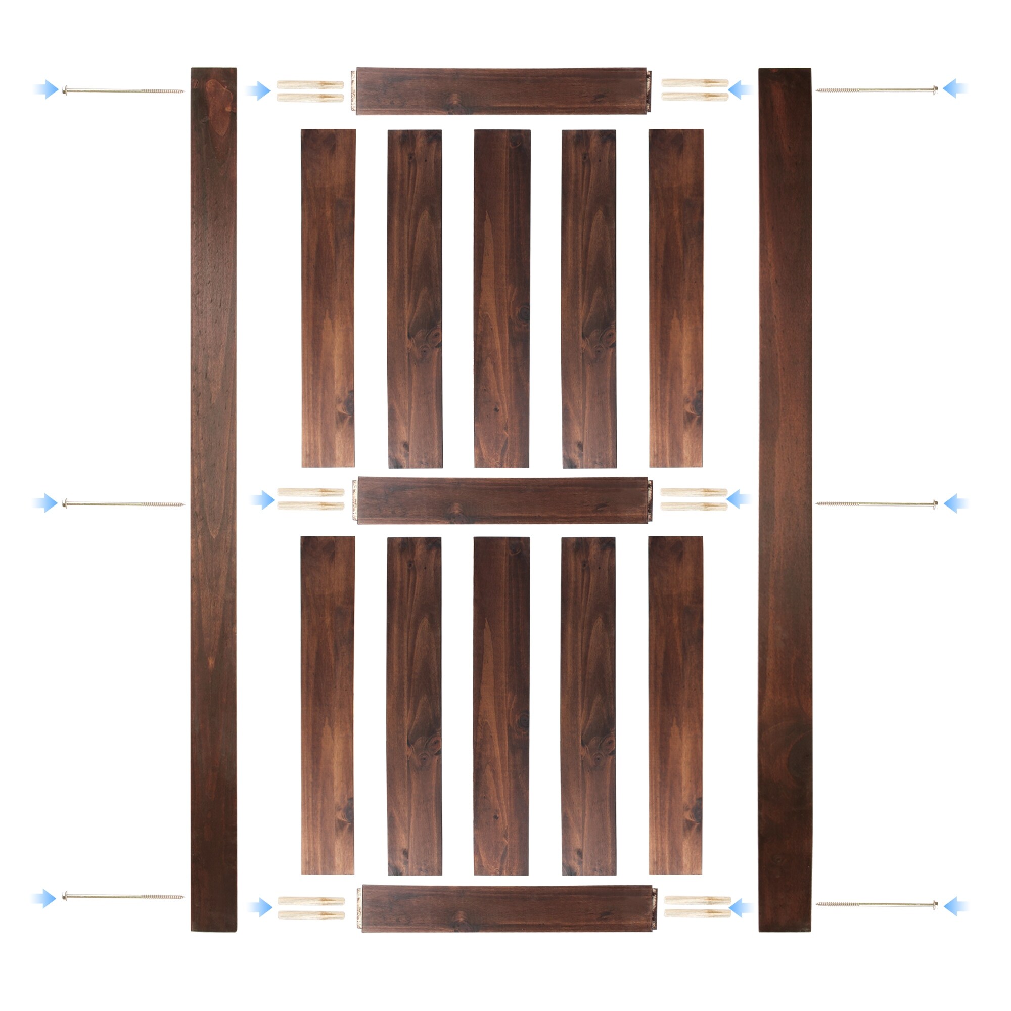 Shop Belleze 36 X84 K Frame Unfinished Sliding Barn Door Pine Espresso Standard On Sale Overstock 29556600