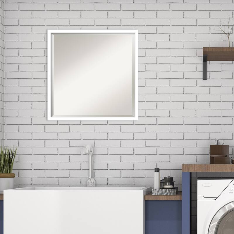 Beveled Wood Wall Mirror - Svelte Frame