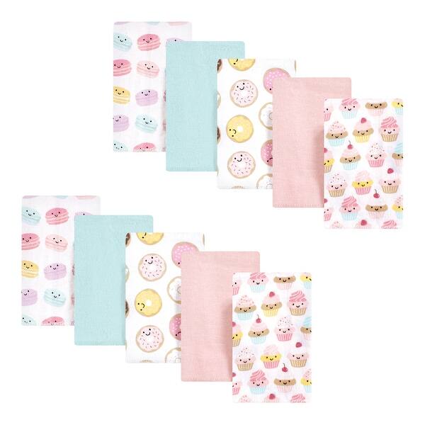 slide 1 of 1, Hudson Baby Infant Girl Cotton Flannel Burp Cloths, Sweetest Cupcake, One Size - Sweetest Cupcake - One Size One Size - Sweetest Cupcake