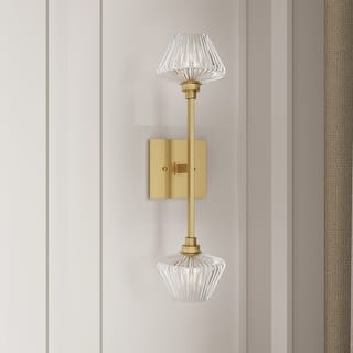 Vincenzina 2-light Modern Gold Sconce Dimmable Wall Torchiere with UL