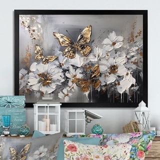 Romantic Embrace Floral Canvas Art, Klimt Inspired Gold Leaf Wall