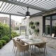 preview thumbnail 2 of 14, 42 Inch Outdoor Ceiling Fan with Light, Dimmable LED, Reversible DC Motor, 6-Speed Remote Control, Matte Black Patio Fan