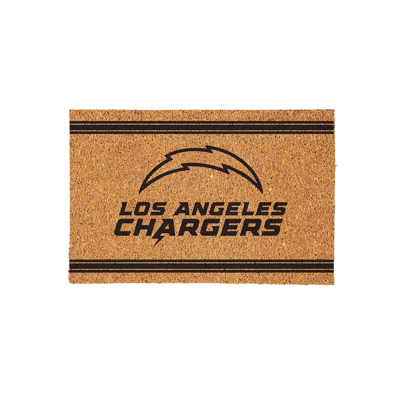 Los Angeles Chargers Monochrome Indoor/Outdoor Coir Door Mat