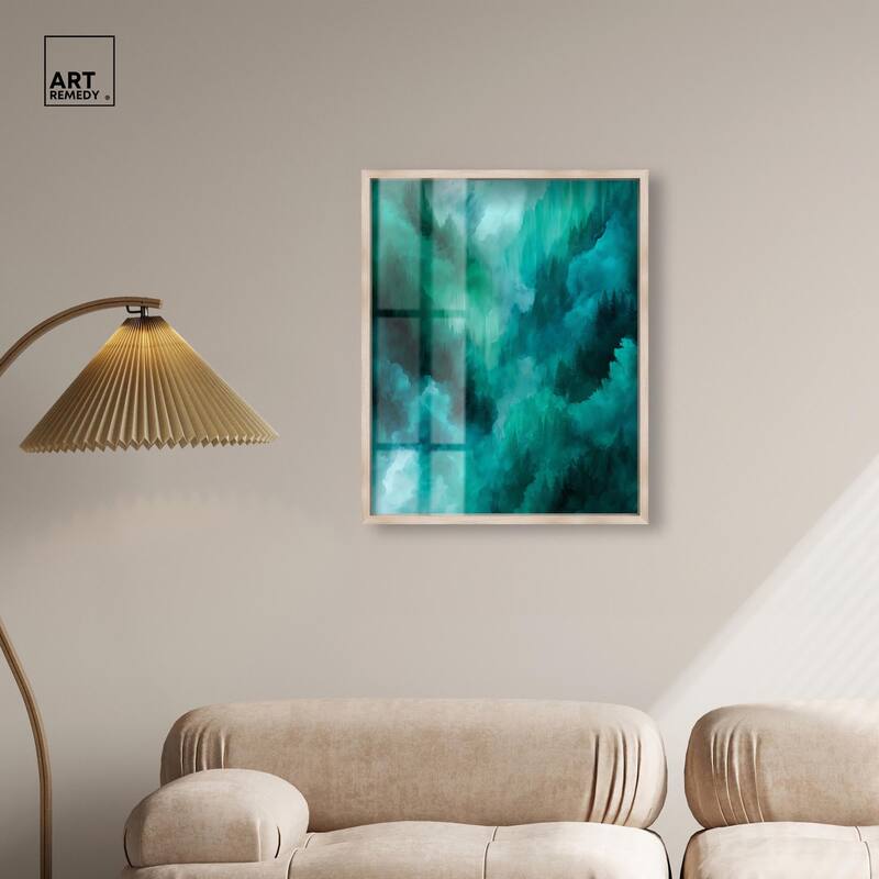 Textured Teal II Shadowbox by Art Remedy