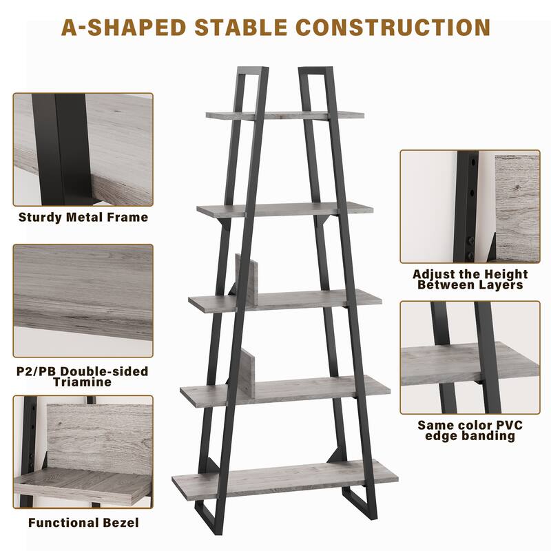 5 Tier Bookshelf