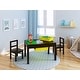 preview thumbnail 3 of 4, UTEX-2 in 1 Kids Large Activity Lego Table with Storage, Espresso