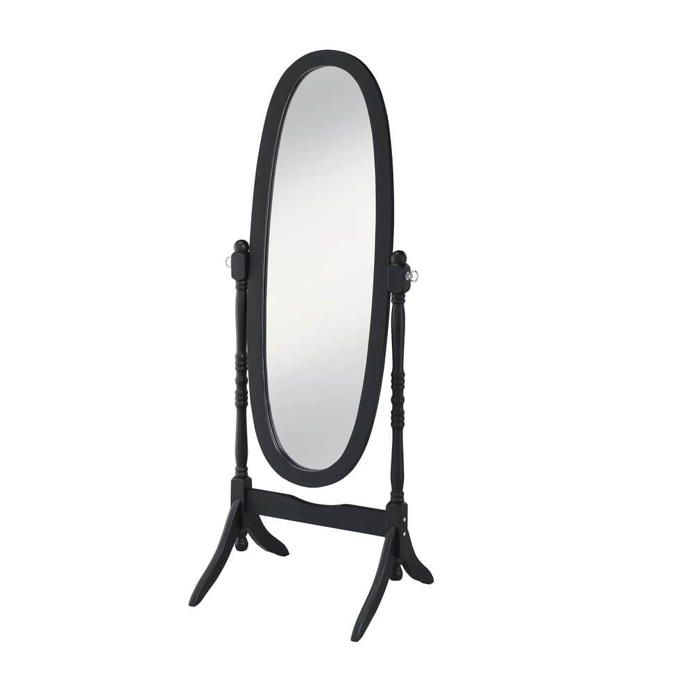 GTU Furniture Swivel Adjustable Full-Length Standing Oval Wood Cheval Floor Mirror