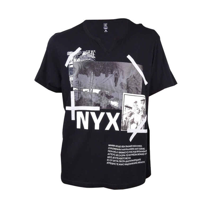 Shop Inc International Concepts Men S Split Neck Nyx T Shirt Deep