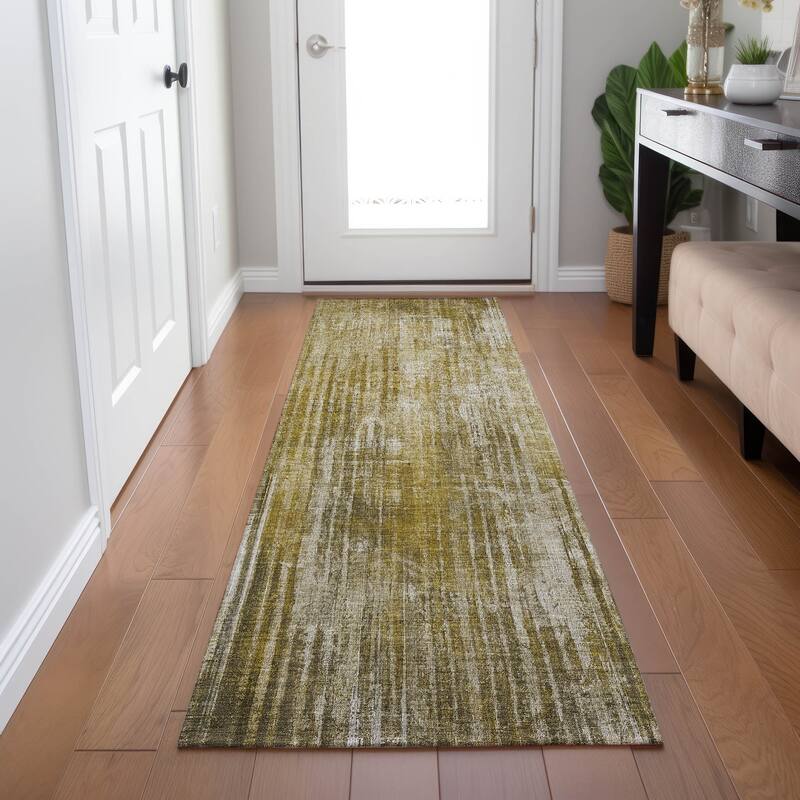 Machine Washable Indoor/ Outdoor Chantille Modern Ombre Rug - Brown - 2'3" x 7'6"
