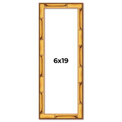 6x19 Frame Gold Bamboo Picture Frame Modern Photo Frame Includes UV Acrylic Shatter Guard Front Acid Free Foam Backing Board