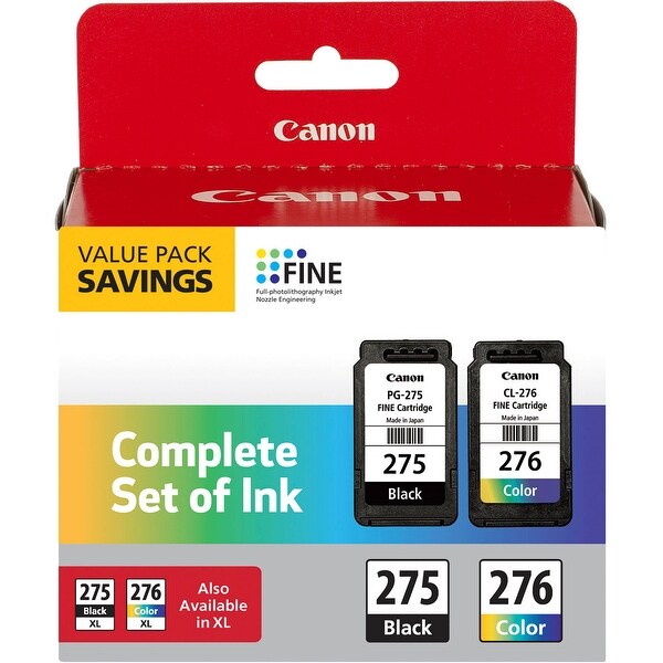 Canon PG-275 / CL-276 Value Pack Complete Set of Ink - Black & Color