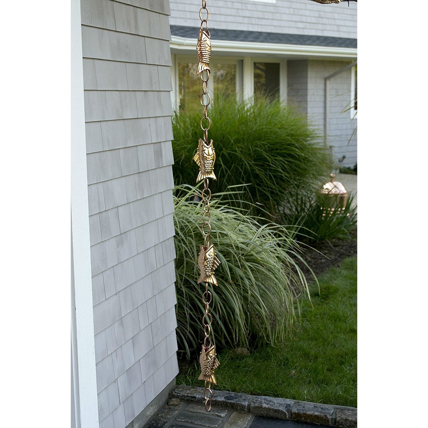 Daily Boutik Pure Polished Copper 8.5 Foot Rain Chain with Fish Bed  Bath  Beyond 35753489