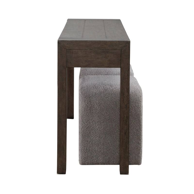 Liberty Furniture Cascade Falls Accent Console Table, Upholstered Accent Stools