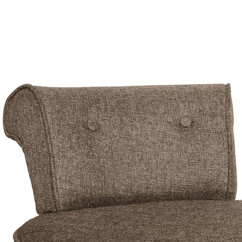 VEIKOUS Makeup Vanity Stool Chair with Low Back and Wood Legs-17.3" x 15.7" x 25.1"