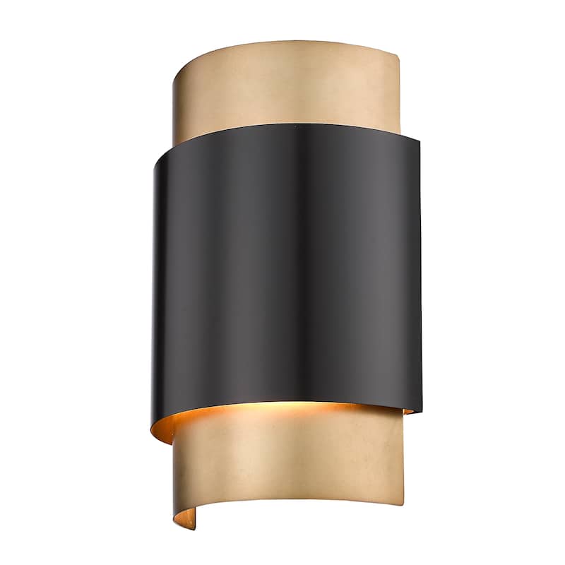 Harlech 2 Light Wall Sconce - Bronze + Rubbed Brass