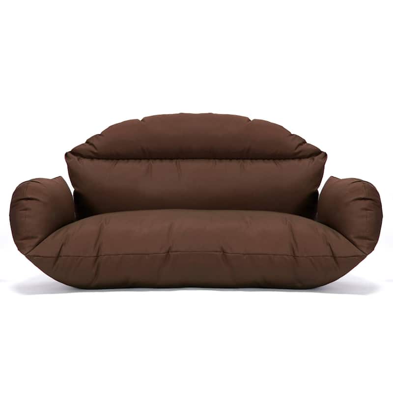 2-Person Hanging Egg Chair Cushion - Durable, Soft Outdoor Swing Seat Replacement - All Colors - Brown