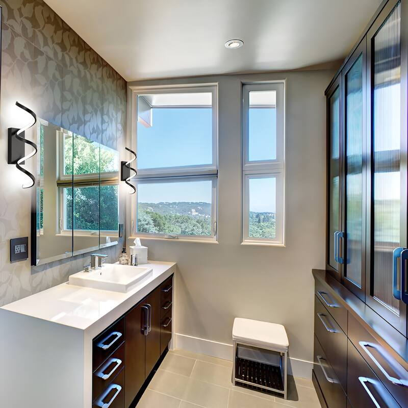 Aluminum LED Flush Mounted Sconce (Black)