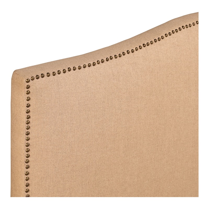 Aurelle Home Modern Upholstered Nail Head Trim Bed