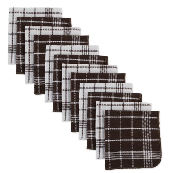 Buy J & M Home Fashions Waffle Weave Kitchen Towel Set, Blue, 6-Pack Online at Low Prices in