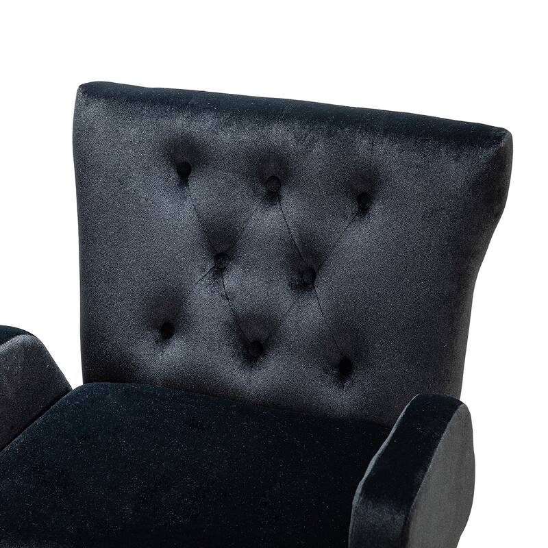 Loreto Modern Tufted Velvet Swivel chair with Adjustable Height Set of 2 by HULALA HOME