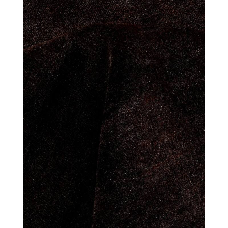 Overton Hand Knotted Wool Vintage Inspired Modern Contemporary Overdyed Black Area Rug - 10' 2" x 13' 7"