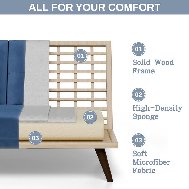 Futzca Futon Couch Sofa Bed, Small Sleeper Sofa Chair Loveseat