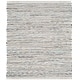 preview thumbnail 52 of 158, SAFAVIEH Handmade Rag Rug Vistiana Flatweave Cotton Rug 3' Square - Grey - Square