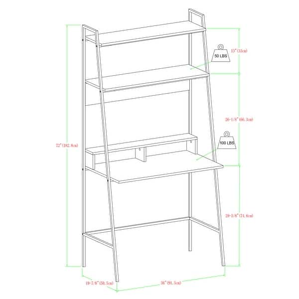 Middlebrook Lahuri 2Piece Desk and Ladder Shelf Set Bed Bath