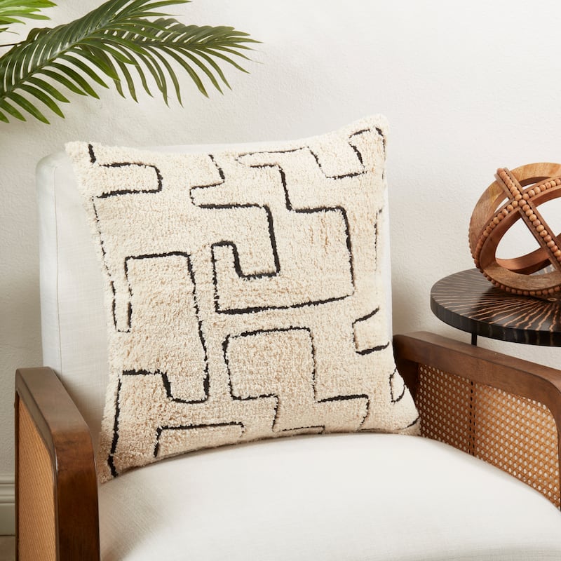 Geometric Splendor Tufted Throw Pillow