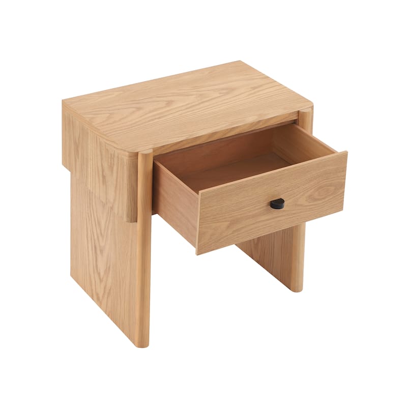 Christopher Knight Home - Modern Minimalist Wood Nightstand with Single Drawer