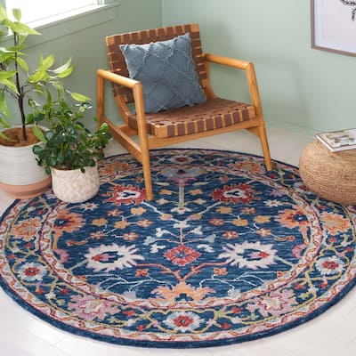 SAFAVIEH Handmade Blossom Moiriosa French Country Wool Rug