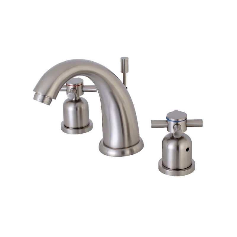 Kingston Brass Concord 1.2 GPM Widespread Bathroom Faucet with Metal - Brushed Nickel